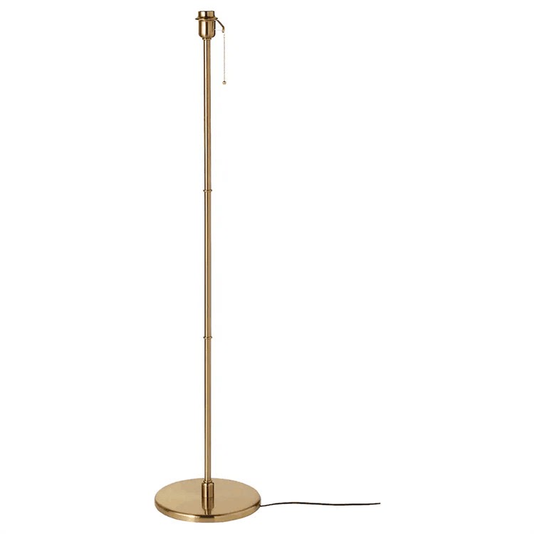 Ikea Kryssmast Floor Lamp Base with Brass-Plated Decoration