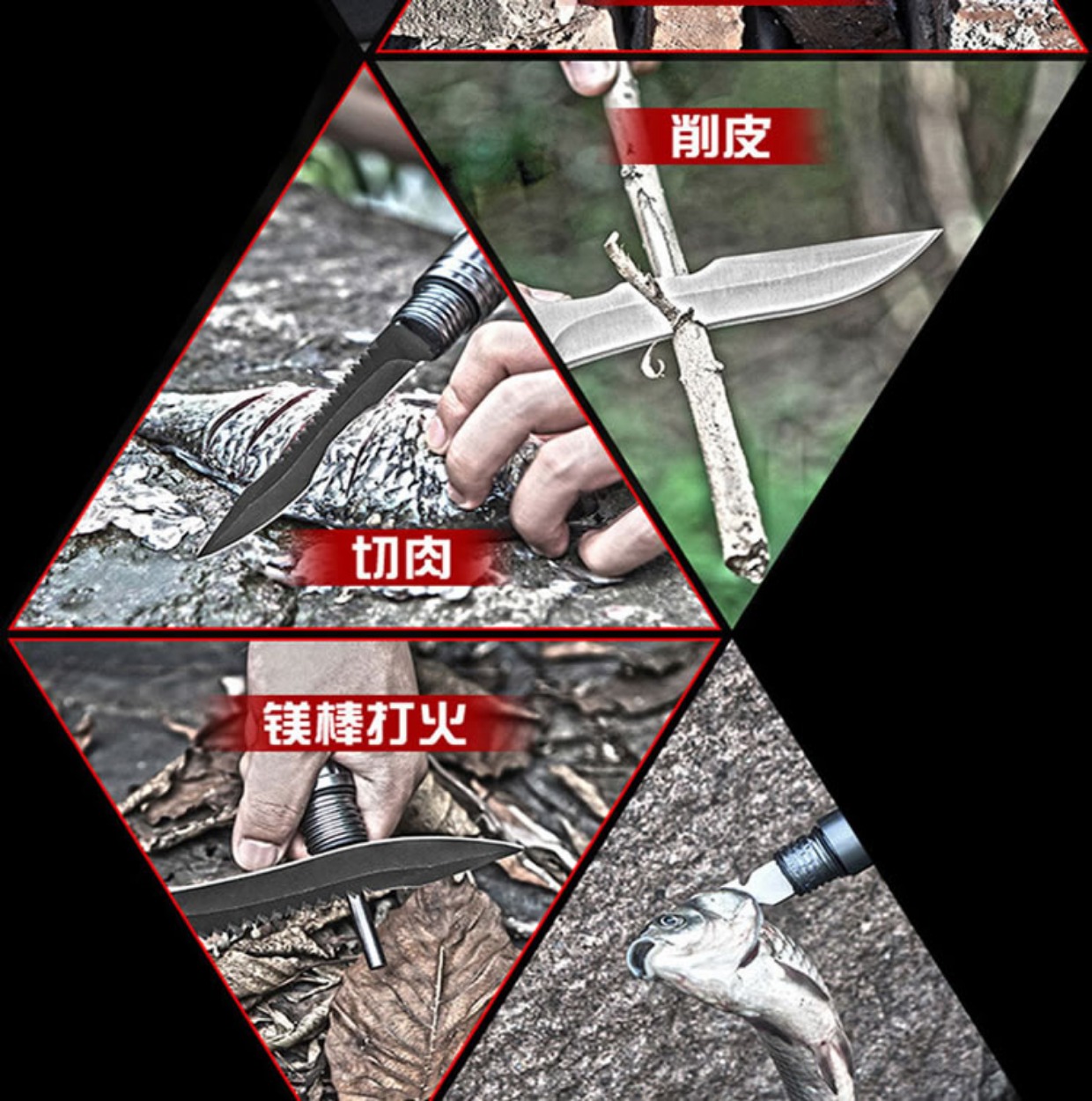 Đa chức năng dính trong dao một ngoài trời trekking cực xe thiết bị vũ khí công cụ phòng thủ chiến thuật dính quân đội - Công cụ Knift / công cụ đa mục đích kìm đa năng
