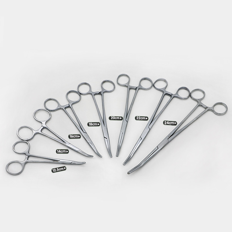 Stainless steel tourniquet medical straight head elbow with needle clamp tweezers clamp cupping pot pet plucking blood vessel surgical forceps