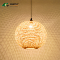 Japanese pastoral handmade bamboo light bamboo art tea room chandelier Zen new Chinese dining room lamp bedroom tatami lamp
