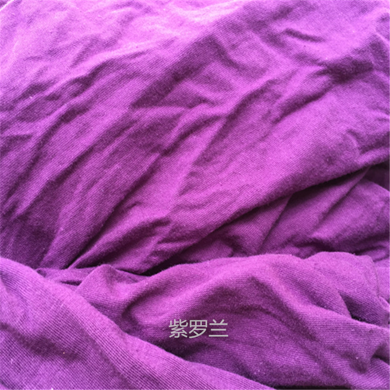 Lycra bông ngắn tay áo T-shirt mùa thu quần áo vải mùa hè bông căng đan vải màu rắn bên cạnh da - Vải vải tự làm vải linen thô