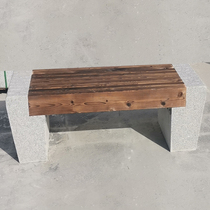 Marble granite park chair antiseptic wood outdoor leisure stone stool chair garden seat park stone chair