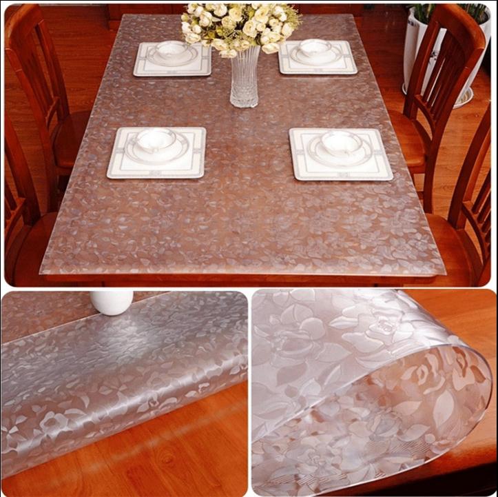 nhựa PVC chống thấm nước nóng mềm vải pad kính mờ bàn cà phê thảm dầu tấm trượt tinh dày - Khăn trải bàn khăn trải bàn gỗ phòng khách