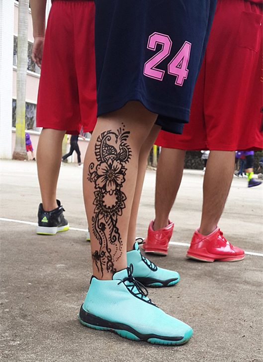 Ba lớp template 300 Hàn Quốc tattoo cream Ấn Độ vẽ tay dán kem phun vẽ cơ thể painted tattoo pattern hinh xam dan
