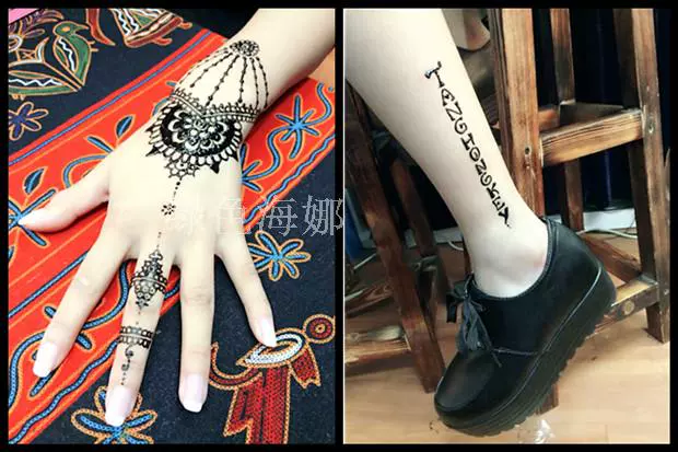 5 Ấn Độ 25 gam Nhập Khẩu Henna Tay Sơn Kem Tattoo Stick Sticker Gửi Mẫu Cơ Thể Sơn Tattoo Bền