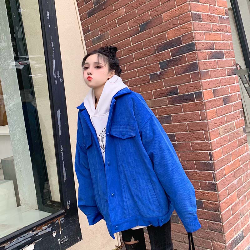 Cộng với phân bón XL gió gió áo khoác chần bông 200 pound chất béo MM mùa thu và mùa đông Hàn Quốc áo bông dày áo phao béo