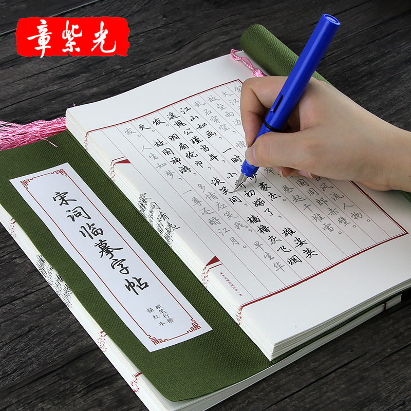 Song Lyrics Hard Pen Imitation copybook Calligraphy Copybook pen Pen Practice Calligraphy with Purple Light Thickening