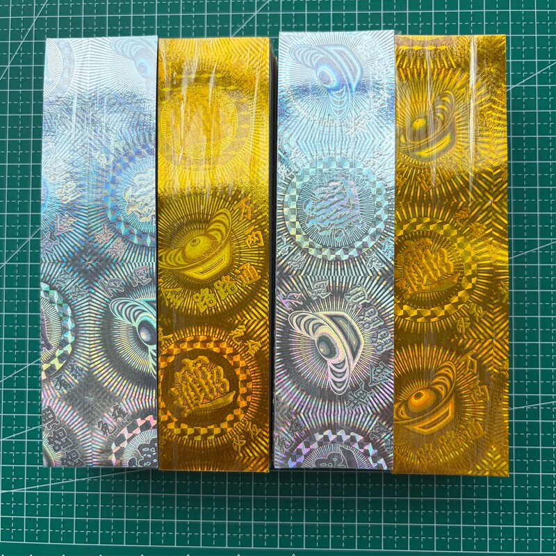 4× 15cm Thickened Gold and Silver Paper, 1000 Sheets of Handmade Origami Special Gold and Silver Laser Paper