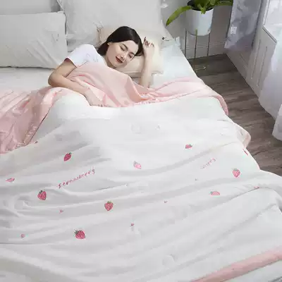 Washable Tencel summer quilt Ice Silk air conditioning by summer thin double thin quilt summer single summer quilt machine wash