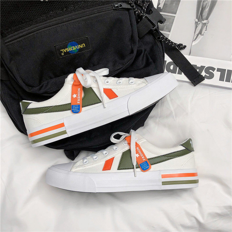 2022 new small white shoes men's spring thin men's shoes ulzzang 100 hitch street flapping shoes and sails and shoes