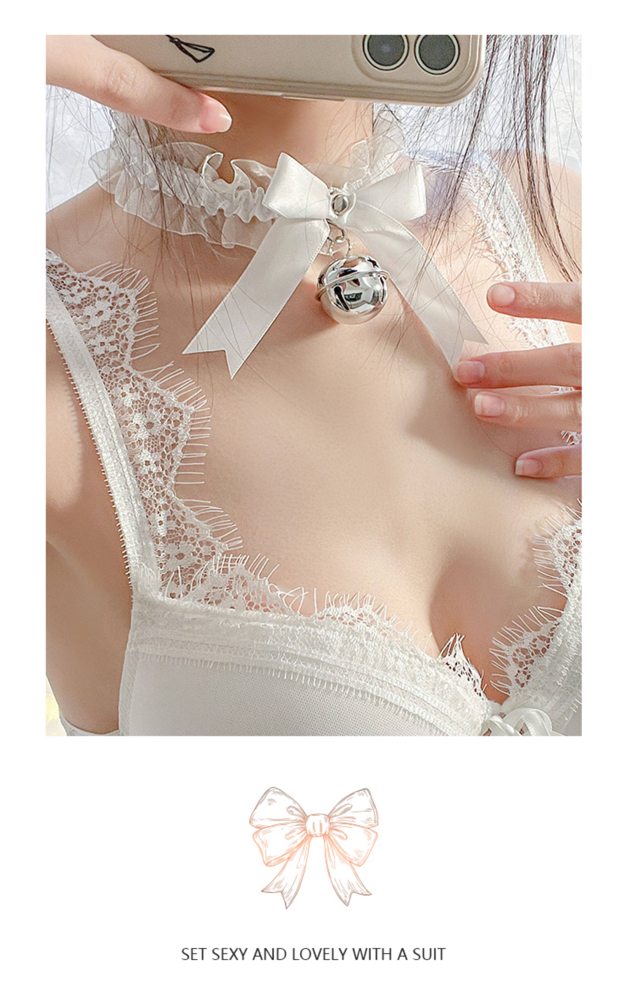 Нижнее белье аксессуары 叮铃~叮铃~软妹蕾丝铃铛项圈可爱少女甜美性感蝴蝶结choker洛丽塔