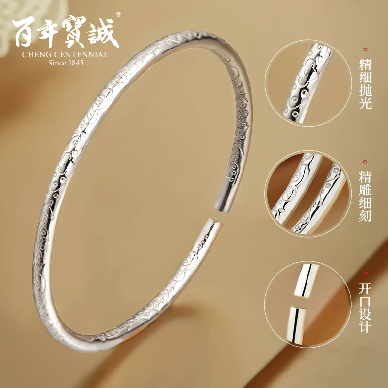 Lightweight silver bracelet, silver 999 sample, boho style