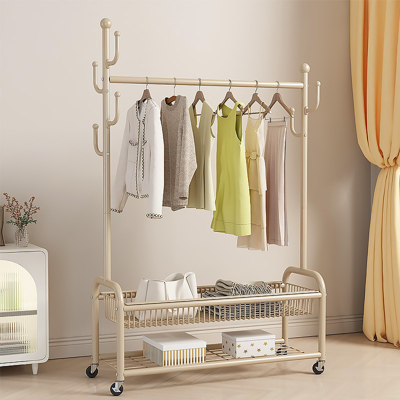 Clothes Hanger Ground Floor Home Removable Bedroom Cool Hanger Balcony Hung Clothes Rack Indoor Simple Rod Clothe-Cap-Taobao