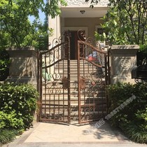 The aluminum alloy door of the aluminum alloy gate of the small gate villa of the courtyard of the European-style garden in Hangzhou opens both open the door