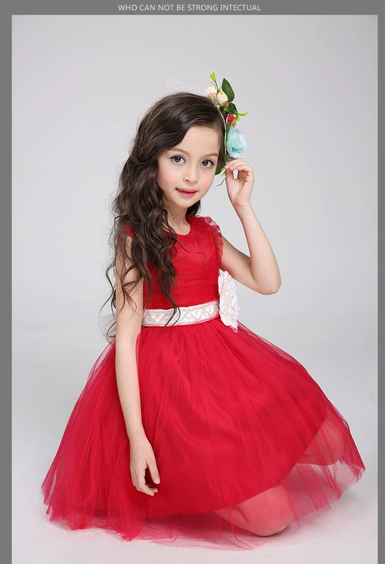 Váy bé gái mùa hè 2019 mới bé váy công chúa trẻ em phồng váy đầm hoa cưới set đồ vest bé trai