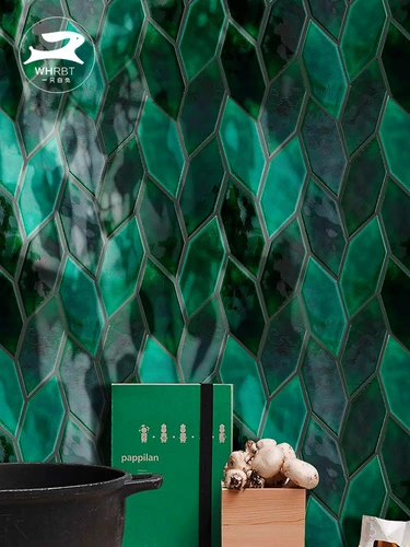 Mo Green Leaf Mosaic Pline Nordic кухня ванная комната интернет -знаменитость ресторан ресторан Кафе Арт Плитка