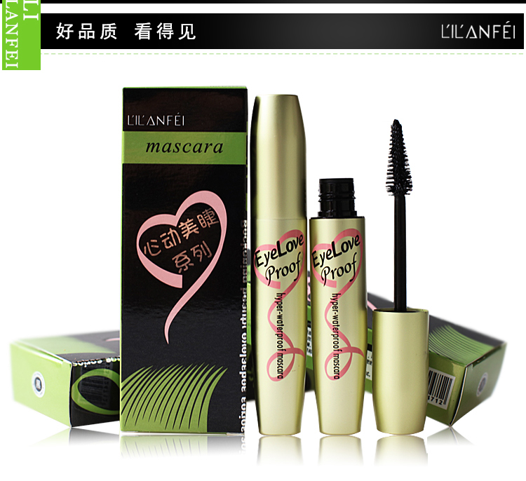 Đen dày ruy băng mắt lớn mascara không thấm nước dài dày và không bị nhòe dễ dàng để loại bỏ trang điểm tăng trưởng chất lỏng lớn đầu cọ masscara