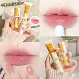 Прозрачный бальзам для губ, стеклянный блеск для губ, базовая увлажняющая отшелушивающая осветляющая ночная лечебная помада, смягчает морщинки на губах