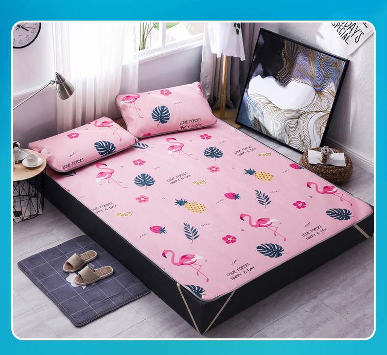 Nam Cực giường 1.8m mat gấp lụa rửa ghế băng ba mảnh 1,5 mét ký túc xá hè Ruanxi - Thảm mùa hè chiếu cao su non 5d