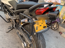 KAJIMAOYI Qianjiang 899 1130 special modified carbon fiber sports car straight exhaust pipe license plate frame