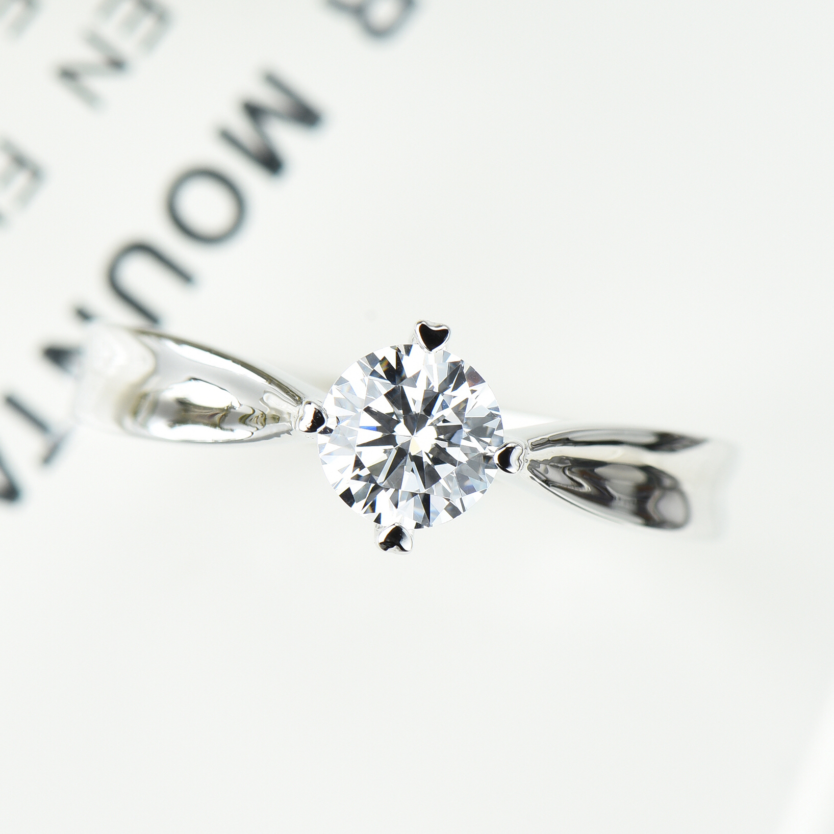 Fu Daisheng PT950 Golden One Carat Effect Diamond Ring Wedding Diamond Ring Platinum Female Ring Custom Special Price