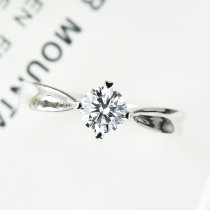 Fu Daisheng PT950 Golden One Carat Effect Diamond Ring Wedding Diamond Ring Platinum Female Ring Custom Special Price