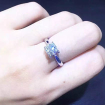 Fu Daisheng White 18K Gold Natural Diamond 80 Divided FG Courting Wedding Wedding Platinum Diamond Ring 1 Carcow Head