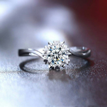 Foodie PT950 Platinum 60 points 70 Natural diamond ring Platinum wedding diamond ring custom female