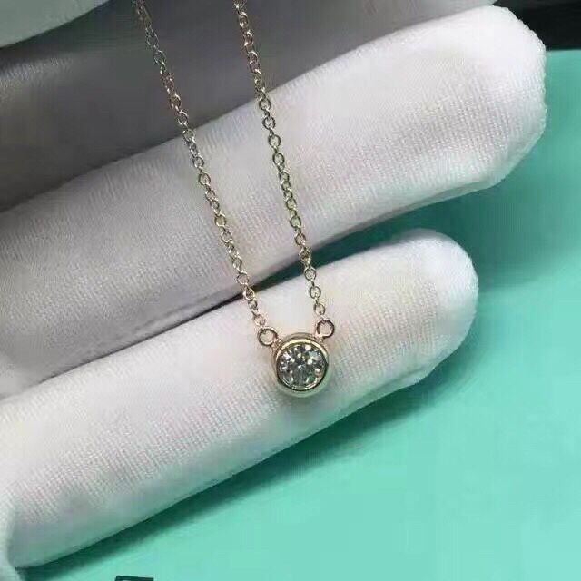 Fu Daisheng 30 DE Color 18k Gold Diamond Necklace VVS Female Nude Diamond Jewelry Rose Gold Diamond Pendant