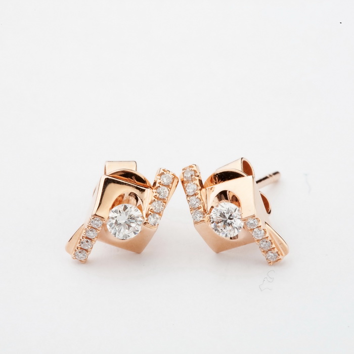 Foodia Diamond Earrings Women 18K Gold Earrings Earrings Earrings Wedding Cours Wedding Inlaid Natural Diamond Real Diamond