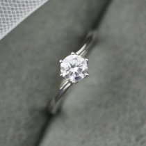 Foodia Diamond Female Ring Finger 18K Platinum 70 D color courseage diamond ring Natural diamond Custom Birthday Gift