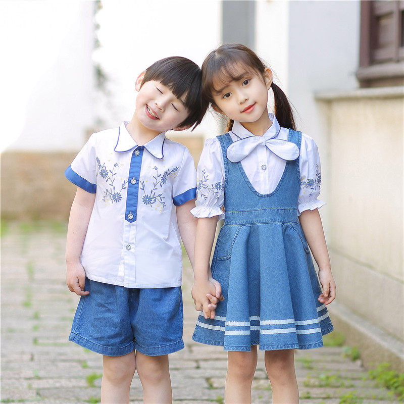 Summer Kindergarten Garden Clothing Children Banfu National School School Uniforms Performance Suit Teacher National Wind Customisation