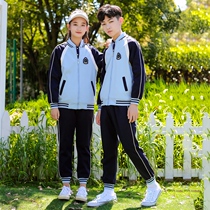 Elementary School Uniforms Spring Autumn Summer Clothing 1st Grade Blue Class Suit Kindergarten Garden Suit Sports Three Sets Customized