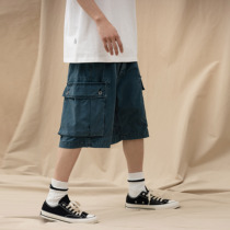 NGOARMY 21SS Navy frock shorts Washed OLD retro Japanese loose casual National tide original wild