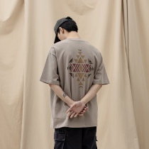 NGOARMY 21SS heavy custom 355G velvet fabric TOTEM TEE shirt ROUND neck comfortable retro summer short sleeve