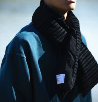 NGOARMY 20FW striped corduroy stitching down collar scarf shawl thickened Japanese retro national tide