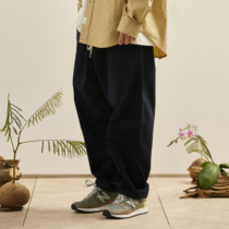 NGOARMY 21SS Strappy pleated trousers Japanese retro loose and wild cityboy casual Yu Wenle