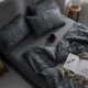 Ins gió nhỏ cotton tươi bộ đồ giường bốn bộ tấm người 3 ba bộ chăn đỏ Bắc Âu