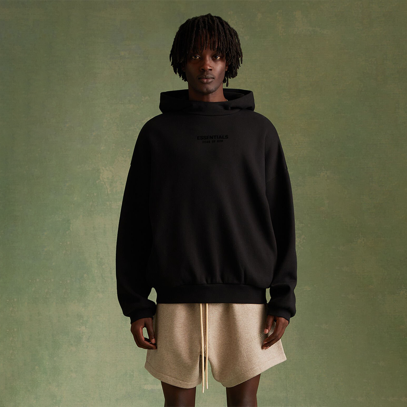 Подлинный свитшот-кофта с капюшоном в едином цвете из серии облаков FOG Essentials 23FW Fear of God
