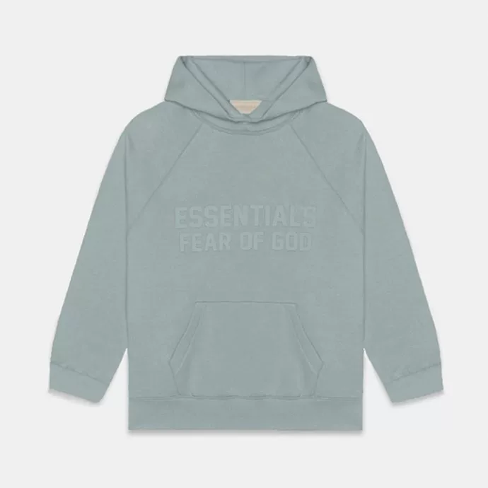 Аутентичный и готовый Fear Of God Essentials 23SS клубные тисненые offset буквы толстая хлопковая футболка плюс бархатное худи