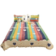 Milk velvet cartoon bed sheet three-piece set