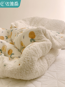Quilt Winter Bed Dormitory Fleece-lined Heattech Blanket
