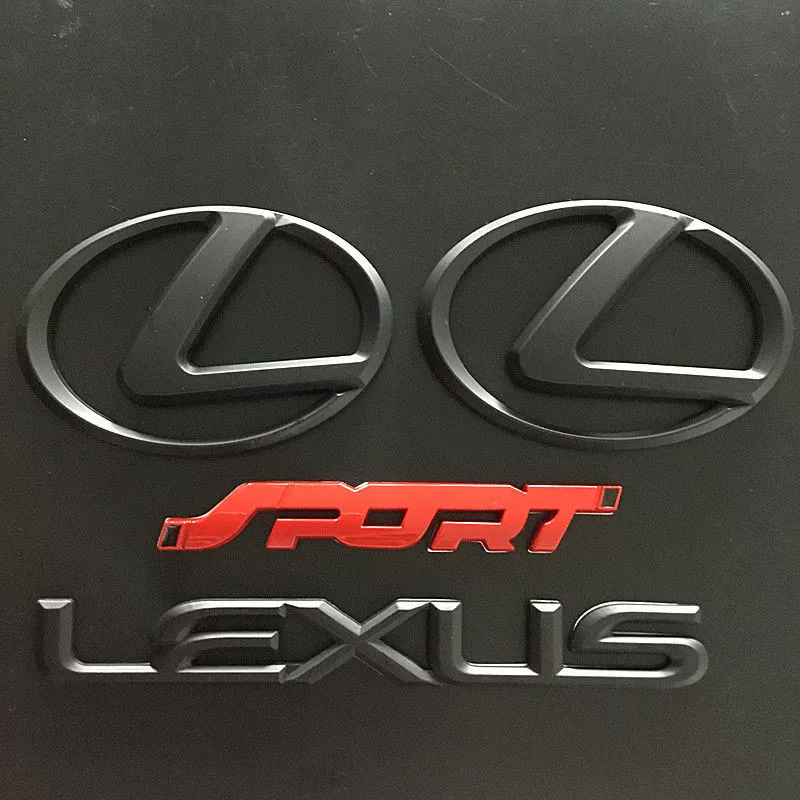 Áp dụng cho Lexus Lingzhi mới ISESGSRCNX Nhãn xe màu đen sửa đổi nhãn phía sau và logo thân sau tem dán xe ô tô màu đỏ logo các hãng xe oto