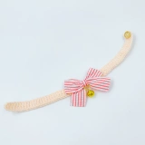 Чокер ручной работы, плетеный шарф с бантиком, мягкий колокольчик, милый кролик, аксессуар, кот