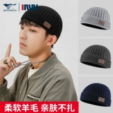 Septwolves, шерстяная трикотажная кепка, демисезонная ветрозащитная шапка с капюшоном