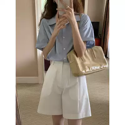 (JUSLIN) simple ins Wind high combed cotton profile short sleeve basic Joker shirt G0610