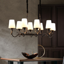 Crown Black Windy Gold All Copper Channel Restaurant Lamps Nordic Modern Simple Creative Light Luxury Villa American Restaurant Light