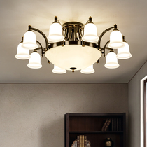 Texture Black Gold All-copper Lights Simply Modern Atmospheric Luxury Household Retro Lamps American Ceiling Lights