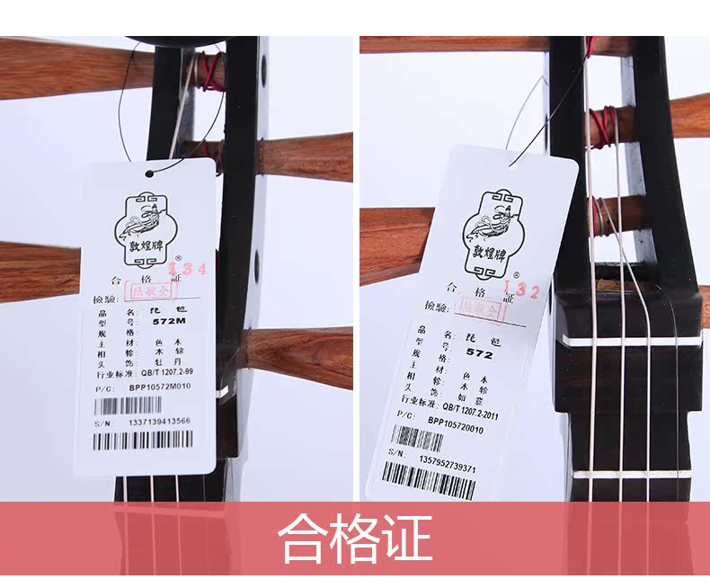 Đôn Hoàng 琵琶 572 / 572M Ruyi đầu hoa mẫu đơn màu gỗ mun người lớn trẻ em nhạc cụ mới bắt đầu chơi - Nhạc cụ dân tộc tấu sáo