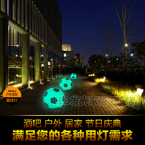 Outdoor luminous ball lamp Lawn floor lamp LED Luminous football lamp Landscape garden pillar lamp Indoor chandelier